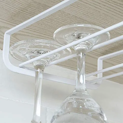 qwess Doorback Bicchiere di Vino Rack Alto Striato Rack Ferro Appeso Vino Vino Bicchiere Rack