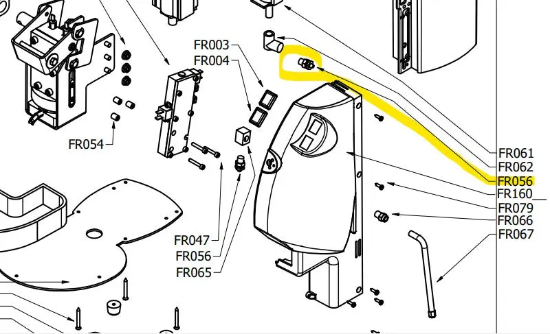 Raccordo vapore dritto per machina da caffè Didiesse frog fr056