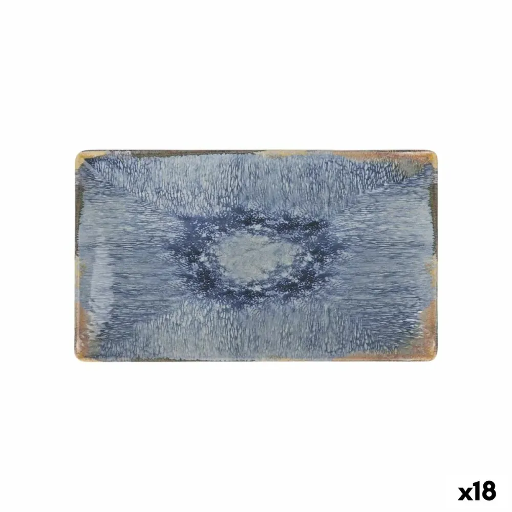 Recipiente de Cozinha La Mediterránea Aelia Retangular 25,3 x 15 x 2 cm (18 Unidades)