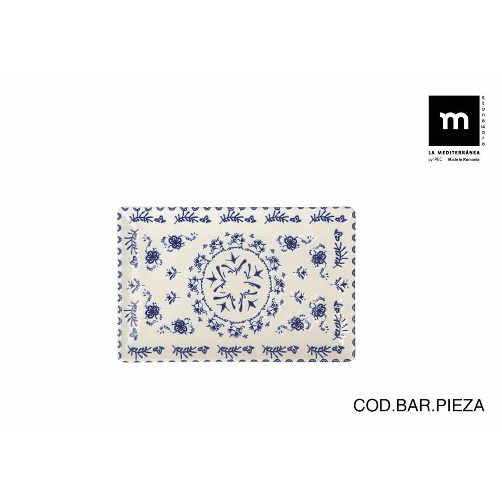 Recipiente de Cozinha La Mediterránea Blur Retangular 20 x 13 x 2 cm (24 Unidades)