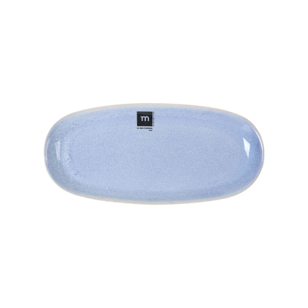 Recipiente de Cozinha La Mediterránea Macarella blue Oval 25 x 12 x 2,2 cm (24 Unidades)