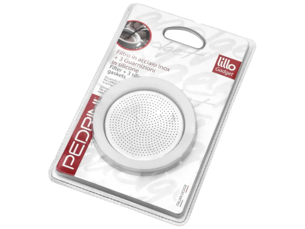 Ricambio 3 guarnizioni con filtro Steelmoka 2 tazza