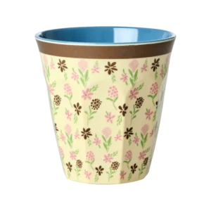 Rice - Tazza melamina beige con fiori Vintage