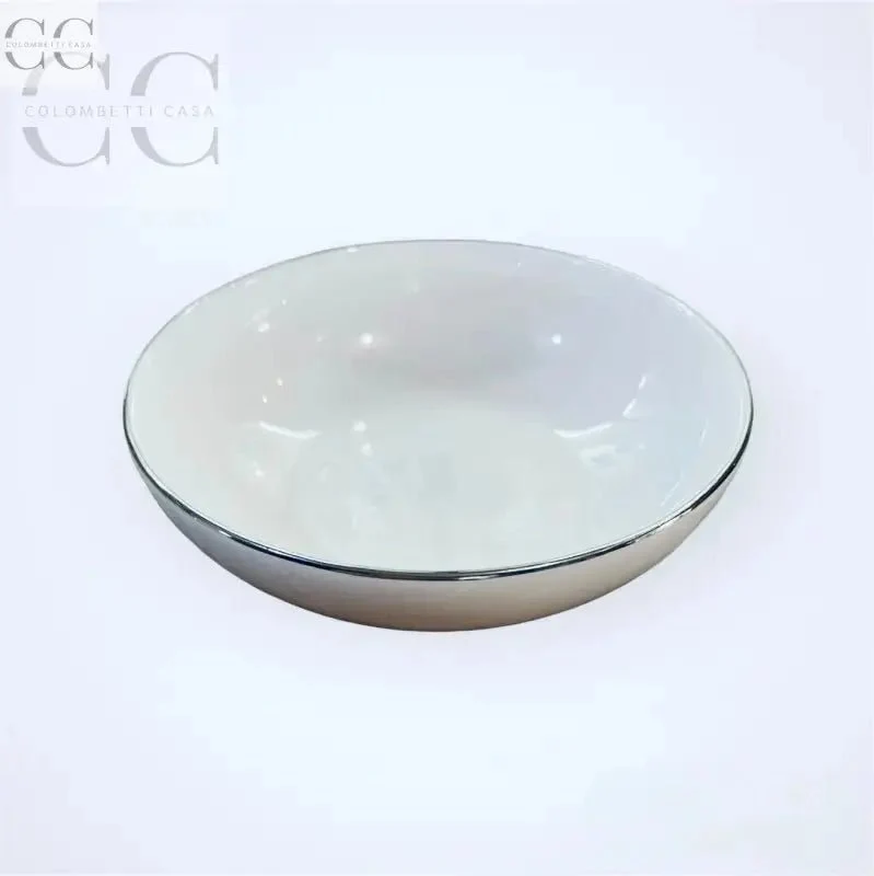 Set 6 coppette Praga filo platino porcellana bone china Richard Ginori