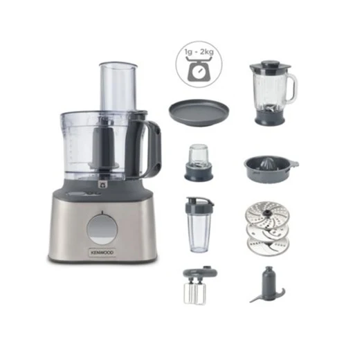 Robot da cucina Kenwood MultiPro Compact+ (argento, 800 W, bilancia integrata, accessorio per mescolare e Blend-Xtract 2GO)