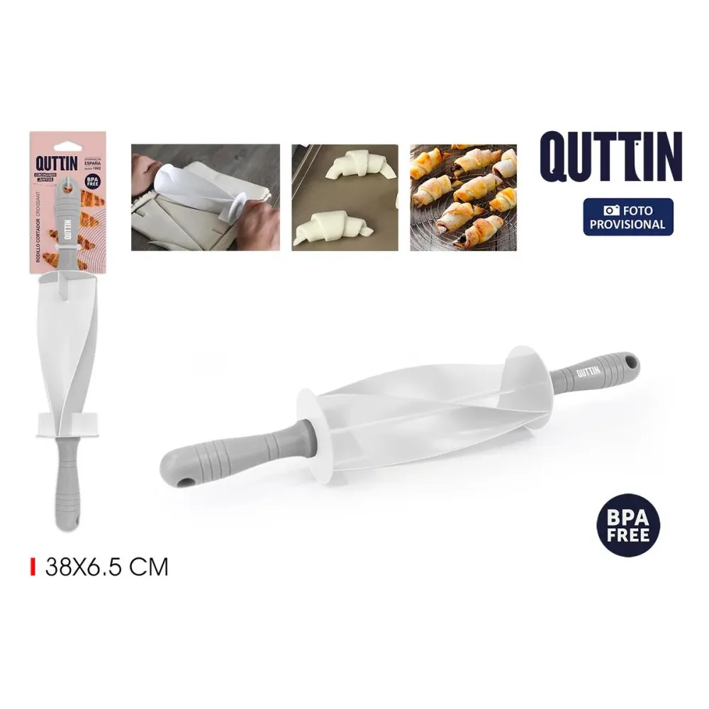 Rolo de pastelaria com formas Quttin CROISSANT 38 x 6,5 cm (12 Unidades)
