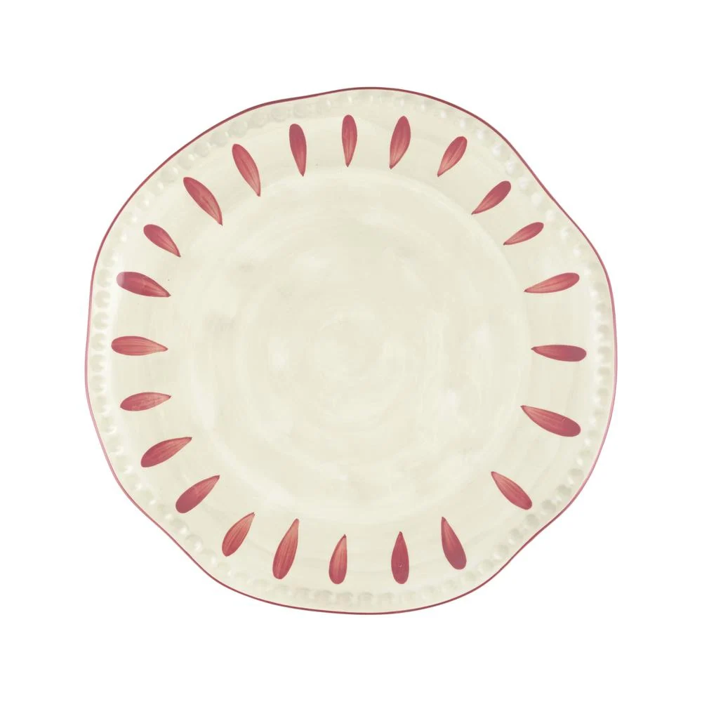 ROSE & TULIPANI - Domitilla Magenta Piatto Rotondo Stoneware D32 Cm