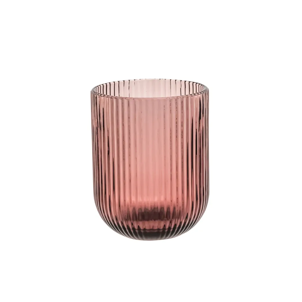 ROSE & TULIPANI Twisty Bicchiere Acqua Set 6 Pezzi 260ml Rosa Vetro