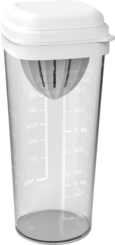 Rotho Shaker 1 l, 9,4 × 9,4 × 22,4 cm, plastica, bianco