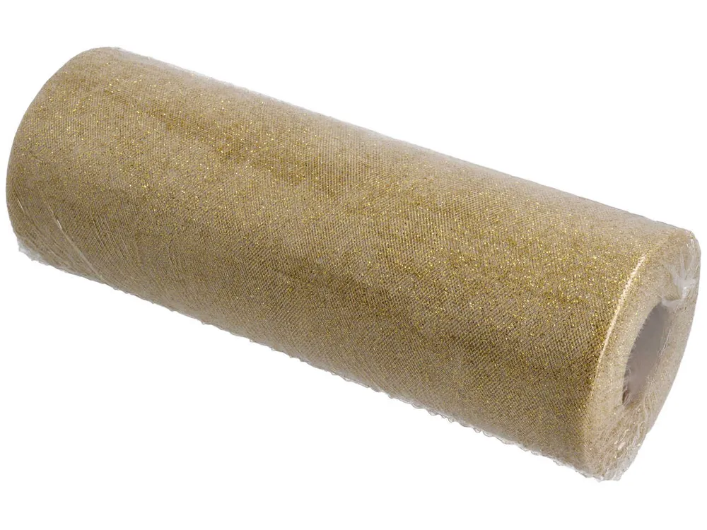 Rotolo tulle dorato decorativo 25 cm x 50 mt - Baratti