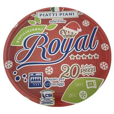 ROYAL PIATTI PIANI ROSSI X 20 PD X 35###
