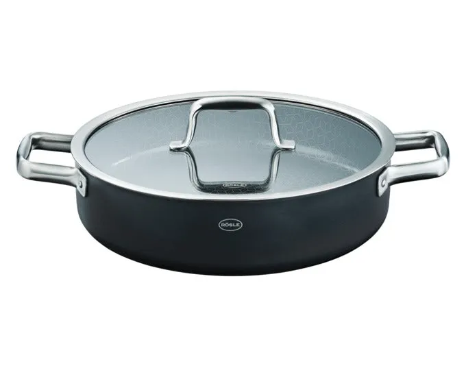 RÖSLE padella da portata Ebonic ProNero ø 28 cm con coperchio