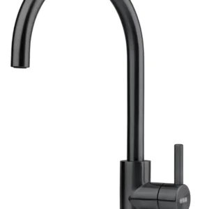 Rubinetto Cucina Bocca Girevole Eos Neo Girevole Nero Industrial Franke 115.0613.590