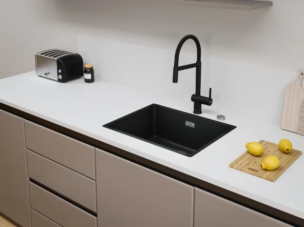 Rubinetto Cucina Estraibile Active Semi Pro 2 Getti MB Nero Opaco Franke 115.0653.409