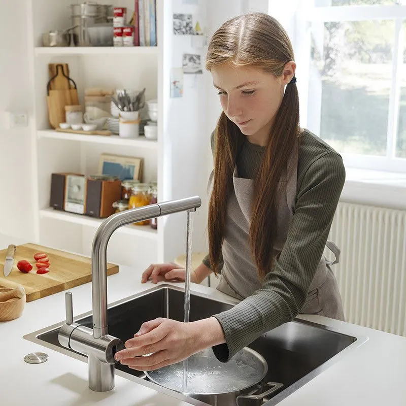 Rubinetto cucina Monocomando Elettronico Atlas Neo Sensor Estraibile Acciaio Inox FRANKE 115.0625.523