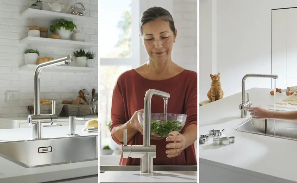 Rubinetto cucina Monocomando Elettronico Atlas Neo Sensor Estraibile Acciaio Inox FRANKE 115.0625.523