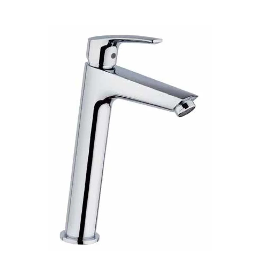 Rubinetto Miscelatore Monocomando per Lavabo Alto cromato con Piletta e Saltello collezione Hike di Argo Rubinetterie