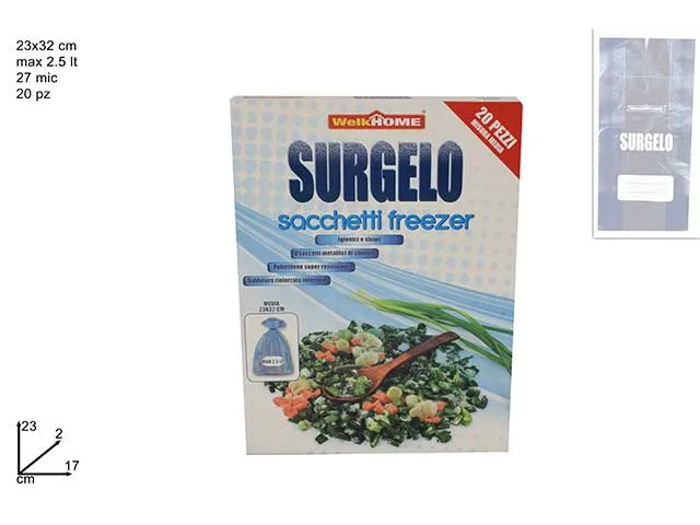 Sacchetti freezer 23x32x27 20 pezzi
