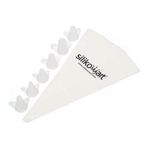 Sacco decoratore dolci Silikomart 70 033 99 0060 con 6 beccucci Bianco