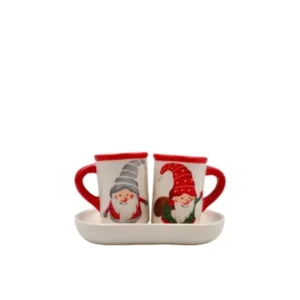 Sale e pepe ceramica con elfi 11x6cm