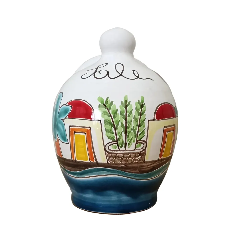 Saliera Bocca di Leone 22cm da Cucina Maiolica Siciliana