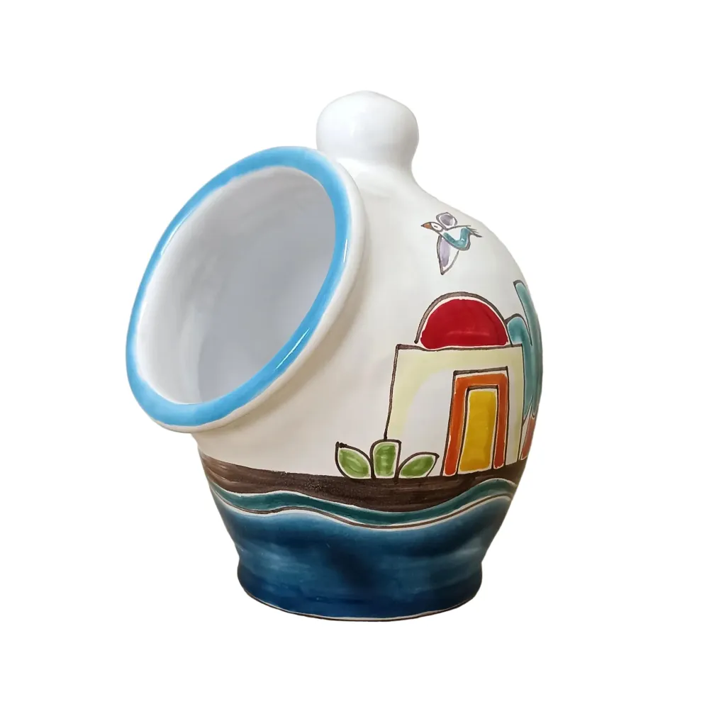 Saliera Bocca di Leone 22cm da Cucina Maiolica Siciliana
