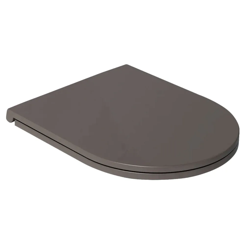 Sanitari Filomuro Rimless con copriwater Soft Close BathCore serie Infinity 53x36,5xH40 cm Tortora Opaco