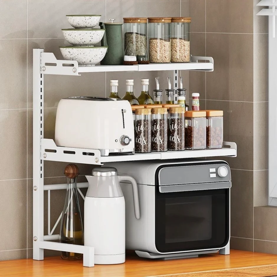 Scaffale da Cucina Multiuso Regolabile – Porta Forno, Forno Microonde e Organizer da Banco