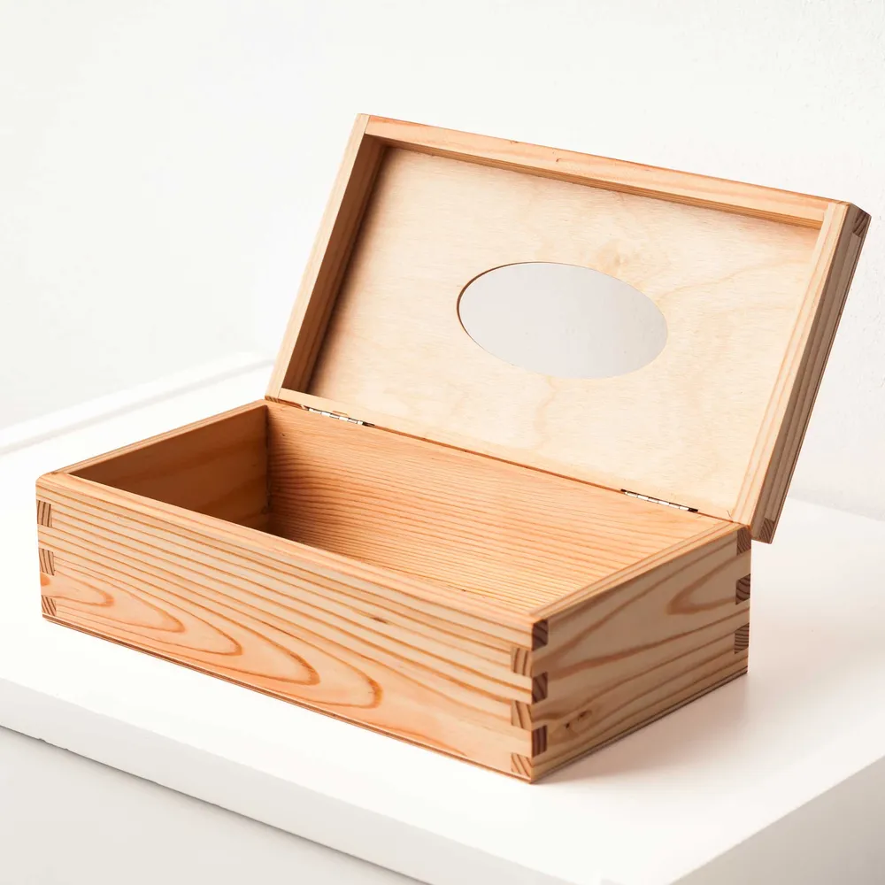 Scatola di fazzoletti legno personalizzata – Testo inciso