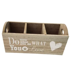 Scatola legno porta e tisane con manici misura h.12x20x8cm