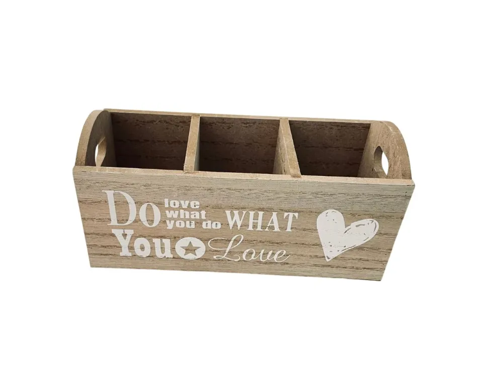 Scatola legno porta e tisane con manici misura h.12x20x8cm