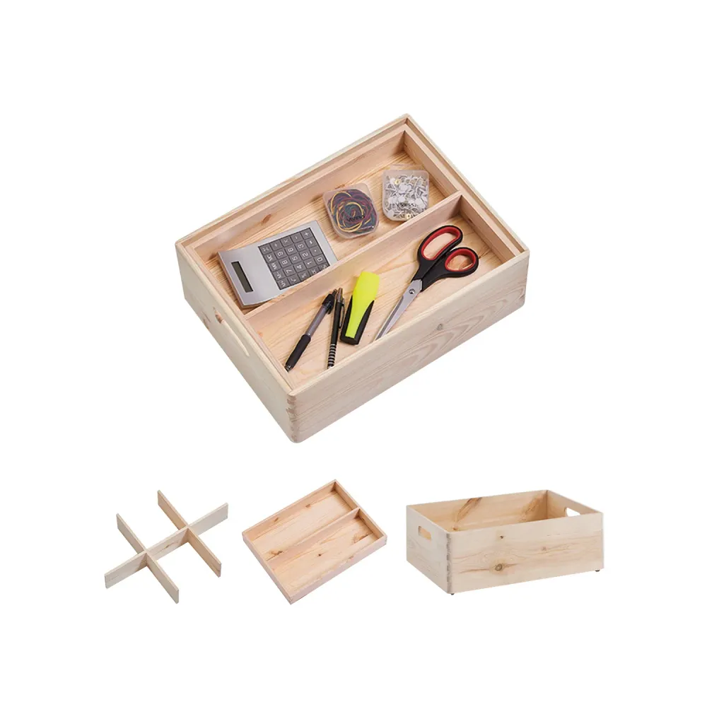 Scatola salvaspazio/portaoggetti legno