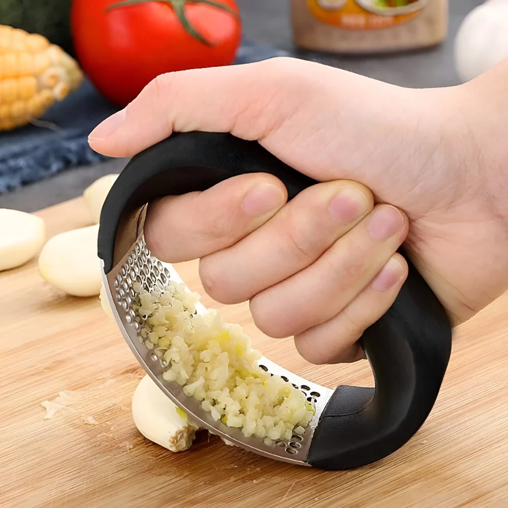 Schiacciaglio Acciaio Inox Utensile Cucina Manuale