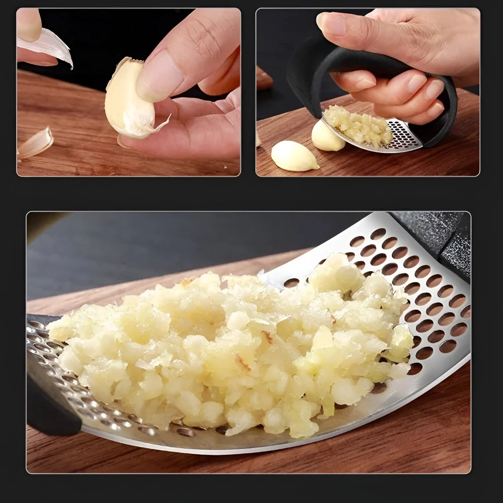 Schiacciaglio Acciaio Inox Utensile Cucina Manuale