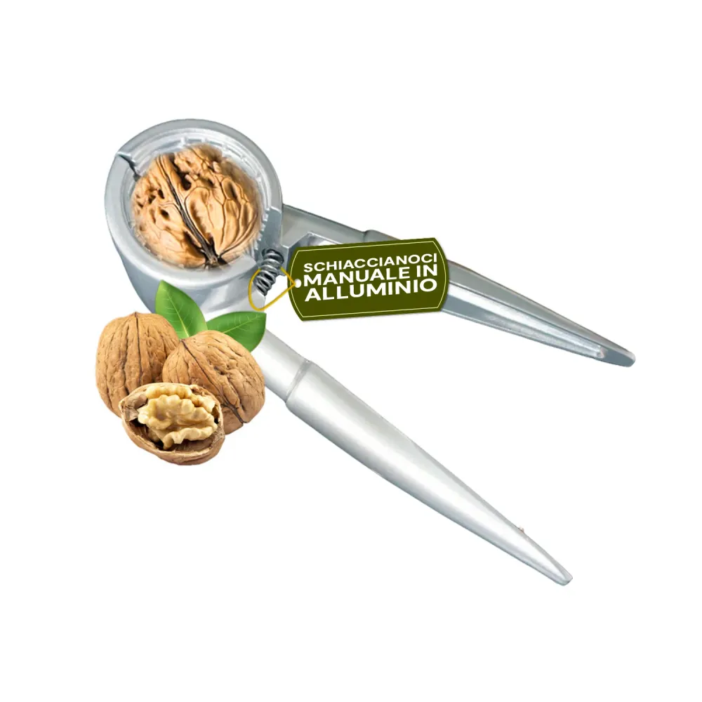 Schiaccianoci Alluminio Ergonomico con Molla Integrata Resistente