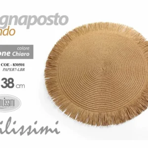 Segnaposto tondo 38cm marrone 830501