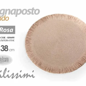 Segnaposto tondo 38cm rosa 830495