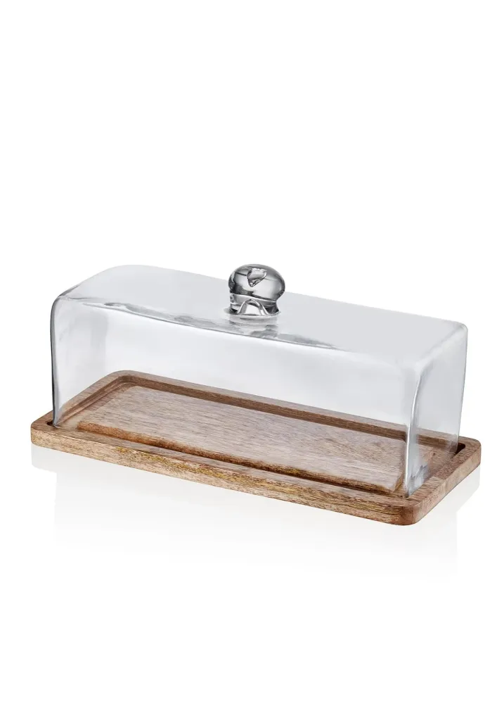 La ciotola rettangolare per torte Mia Madera 15x32x14 cm Selected Products - 871