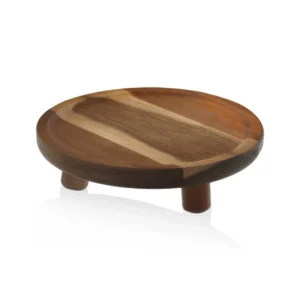 Il servizio con piede acacia Mia Natura 20x6 cm Selected Products - 871
