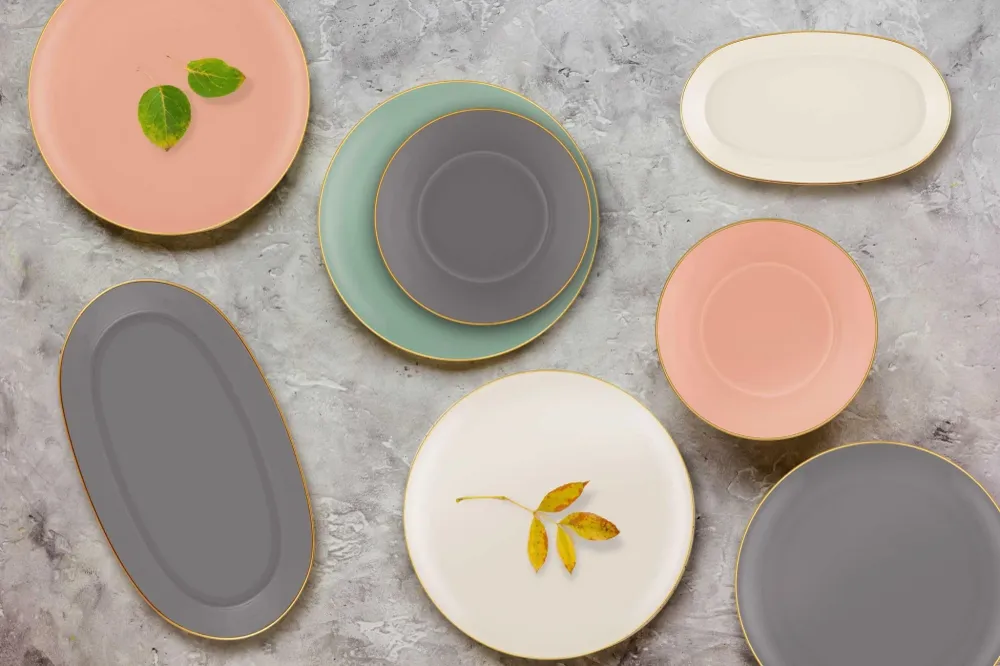 Il servizio ovale Mia Basic rosa salmone set da 2 - 1 x 14 x 29 cm. Selected Products - 871
