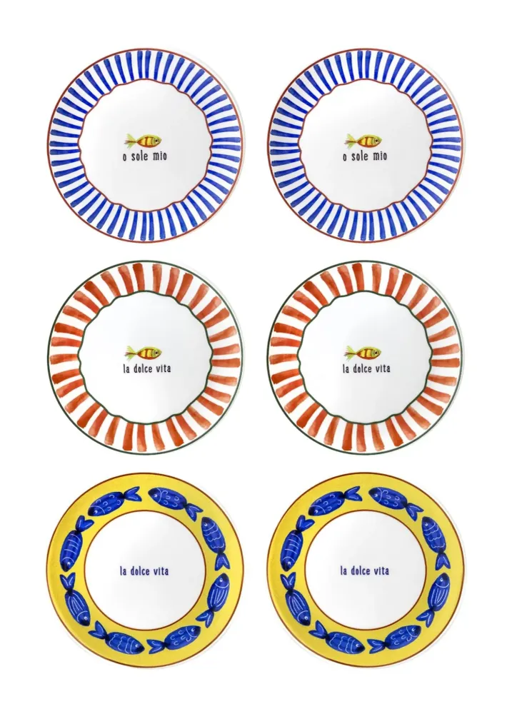 Il set di 6 piatti Mia Fish Cake da 19 cm Selected Products - 871