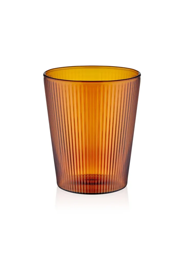 Tazza vetro borosilicato rigato Mia color ambra da 400 ml (13,53 fl oz) Selected Products - 871
