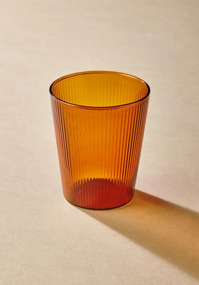 Tazza vetro borosilicato rigato Mia color ambra da 400 ml (13,53 fl oz) Selected Products - 871