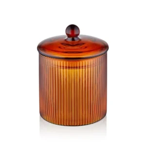 La Zuccheriera Mia Vetro Borosilicato Rigato Ambra 9x9x11 cm Selected Products - 871