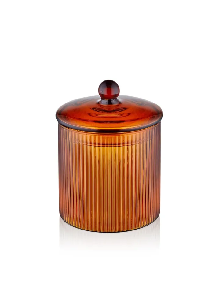 La Zuccheriera Mia Vetro Borosilicato Rigato Ambra 9x9x11 cm Selected Products - 871
