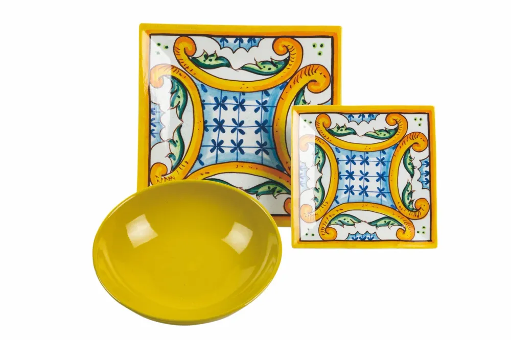 Servizio Piatti 18 Pezzi Porcellana e Gres 6 Posti Villa d'Este Home Tivoli Le Riggiole
