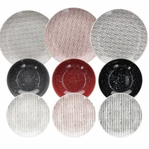 Servizio di piatti 18 pezzi porcellana linea louise chakra
