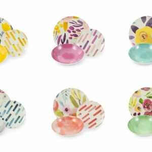 Servizio Piatti 18 Pezzi Porcellana Villa d'Este Home Tivoli Aquerello Multicolor