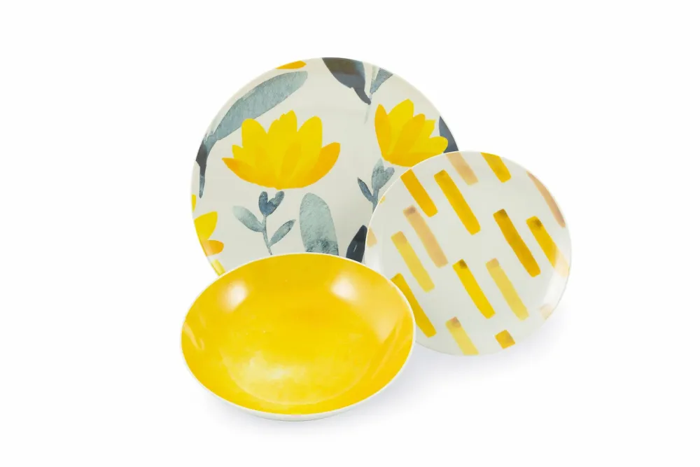 Servizio Piatti 18 Pezzi Porcellana Villa d'Este Home Tivoli Aquerello Multicolor