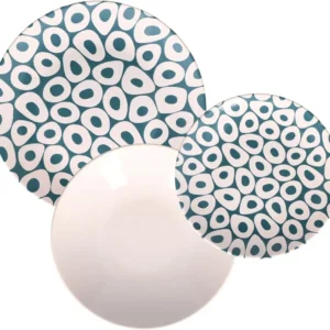 Servizio Piatti 18 Pezzi Sea Stones - Rose & Tulipani Stoneware